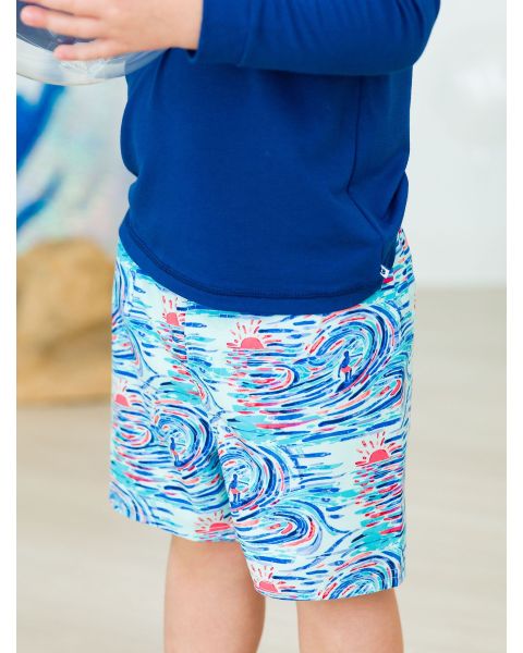 Seaside Surfer Swim Trunks