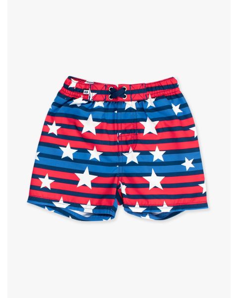 All-American Stripe Swim Trunks