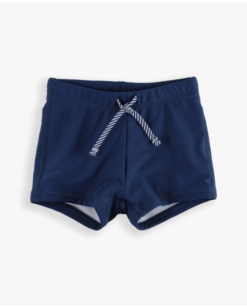 Navy Shortie Swim Trunks