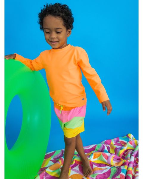 Neon Orange Long Sleeve Rash Guard