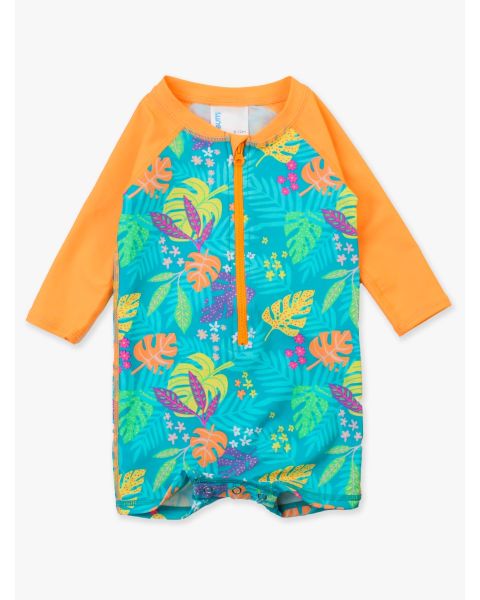 Neon Tiki Vibes Long Sleeve One Piece Rash Guard