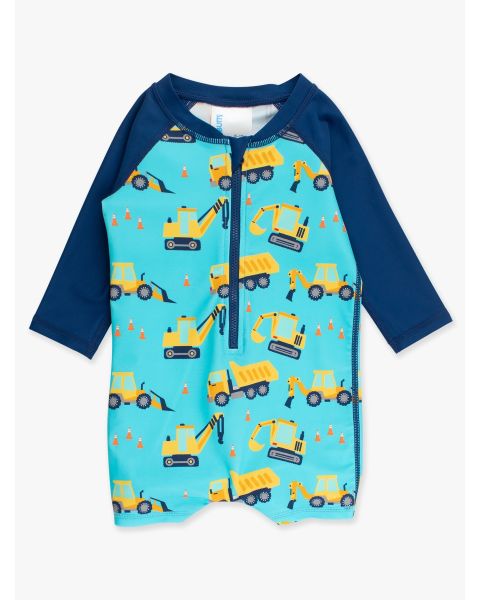 Under Construction Boys Long Sleeve One Piece Rash Guard