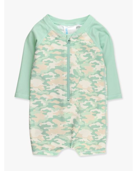 Sage Trail Camo Boys Long Sleeve One Piece Rash Guard