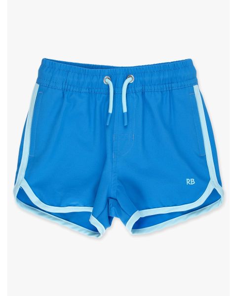 Sonic Blue Performance Hybrid Dolphin Hem Swim Trunks