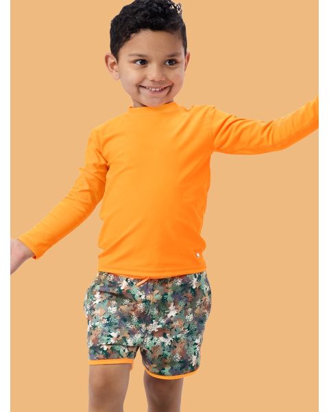 Classic Camo Performance Hybrid Dolphin Hem Swim Trunks