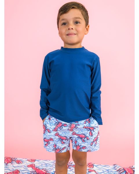 Blue Lobster Lagoon Performance Hybrid Swim Trunks