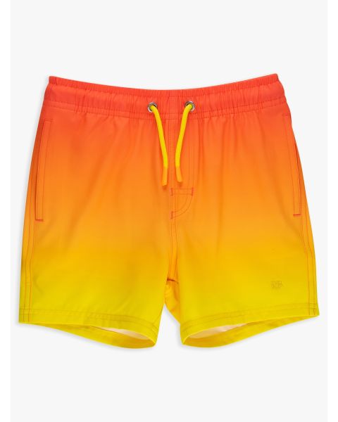 Neon Citrus Sunrise Performance Hybrid Swim Trunks