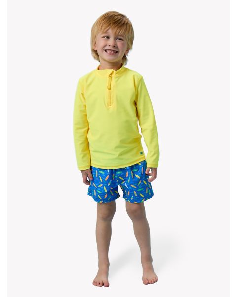 Neon Surfs Up Performance Hybrid Swim Trunks