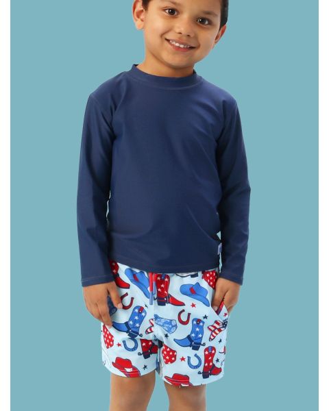 Blue Stars & Spurs Performance Hybrid Swim Trunks