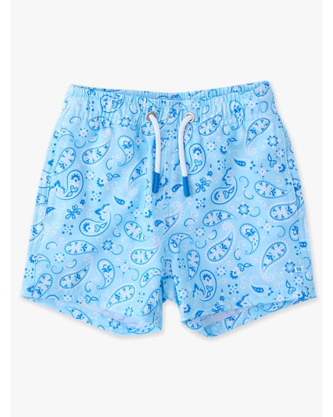 Blue Bandana Performance Hybrid Swim Trunks
