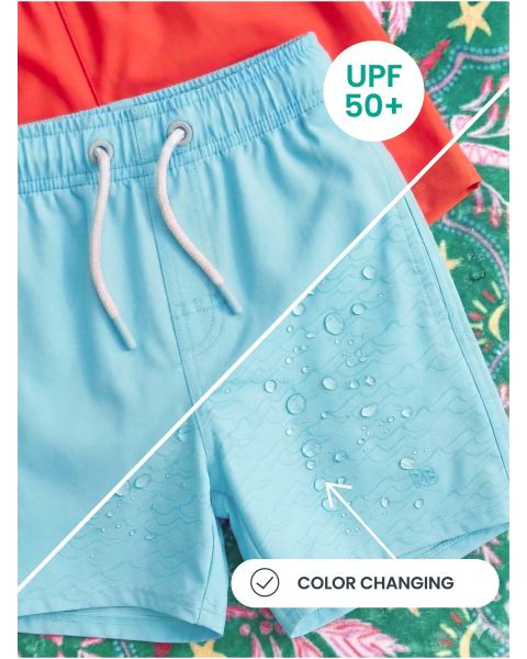Blue Breeze Bay Color Changing Performance Hybrid Swim Trunks
