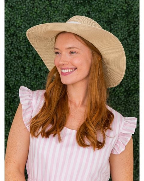 White Women's Floppy Sun Hat