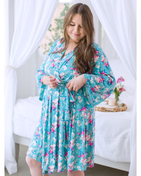 Fancy Me Floral Women's Maternity Robe