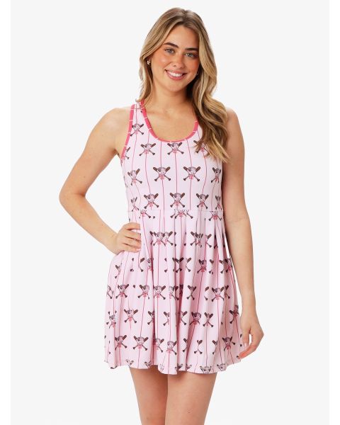 Pink Batter Up Women's Active Dress & Bike Short Set