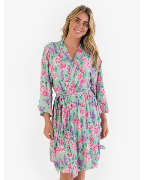 Sage Garden Women's Maternity Robe, Bamboo Viscose