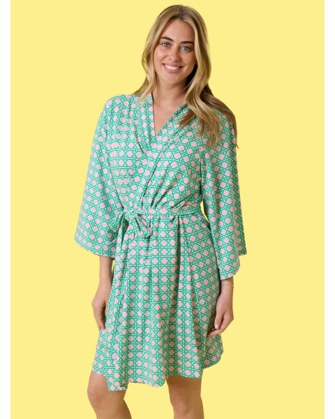 Pink Coastal Cane Women's Maternity Robe, Modal Blend