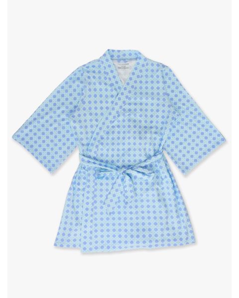 Periwinkle Blue Coastal Cane Women's Maternity Robe, Modal Blend