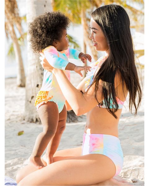 Rainbow Watercolor Women's Swim Bottoms