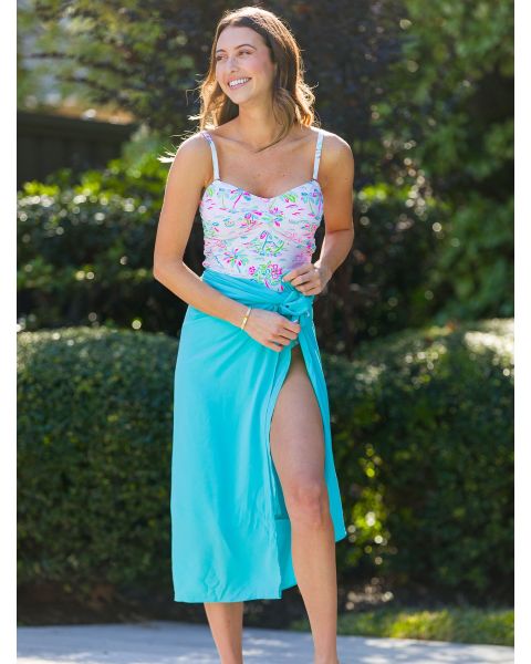 Bright Aqua Women's Convertible Sarong