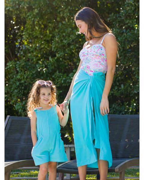 Bright Aqua Women's Convertible Sarong