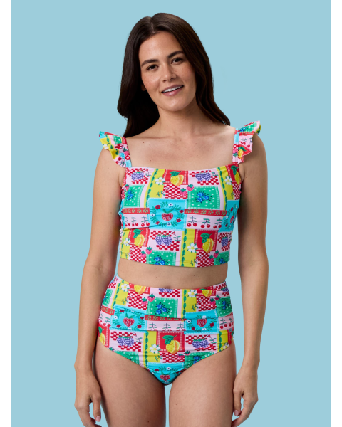 Picnic Party Women's Ruffle Two Piece Swimsuit