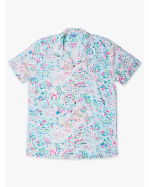 Tropical Resort Men's Short Sleeve Camp Shirt