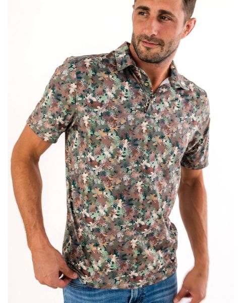 Classic Camo Men's Knit Short Sleeve Performance Polo