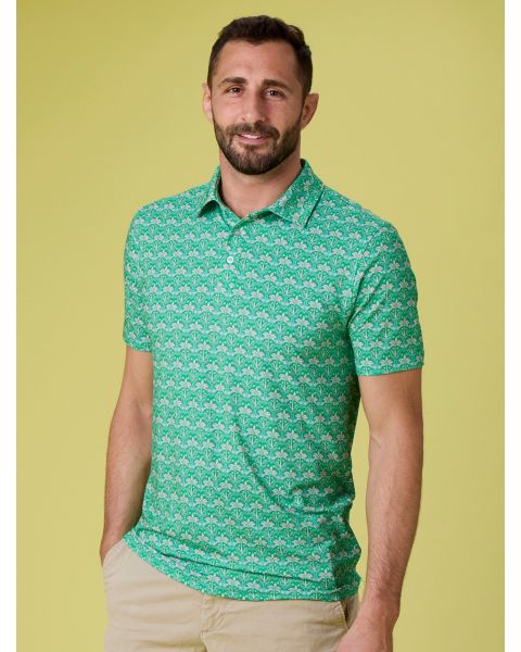 Tiny Coconut Cabana Men's Knit Short Sleeve Performance Polo