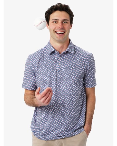 Home Run Men's Knit Short Sleeve Performance Polo