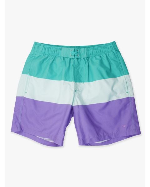 Marine Color Block Men's Swim Trunks
