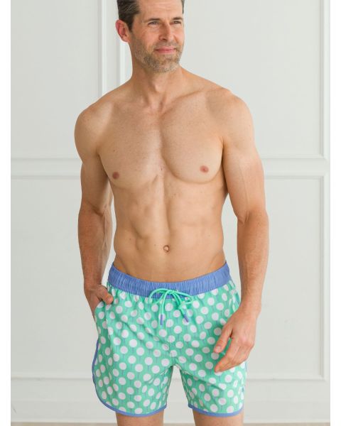 Tee Time Men's Dolphin Hem Swim Trunks