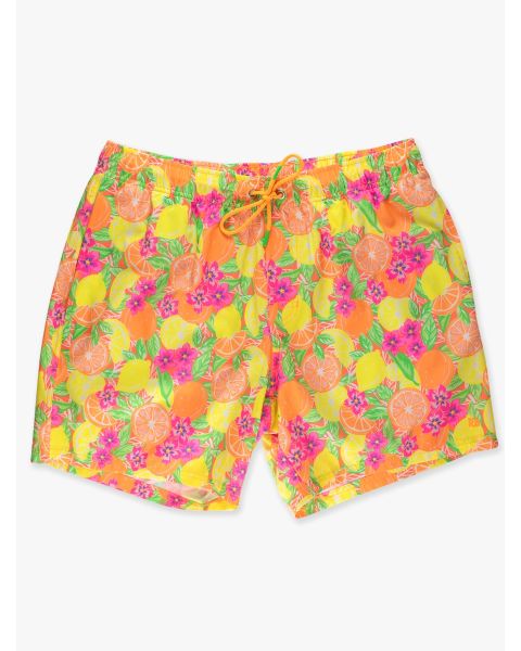 Neon Squeeze the Day Men's Performance Hybrid Swim Trunks