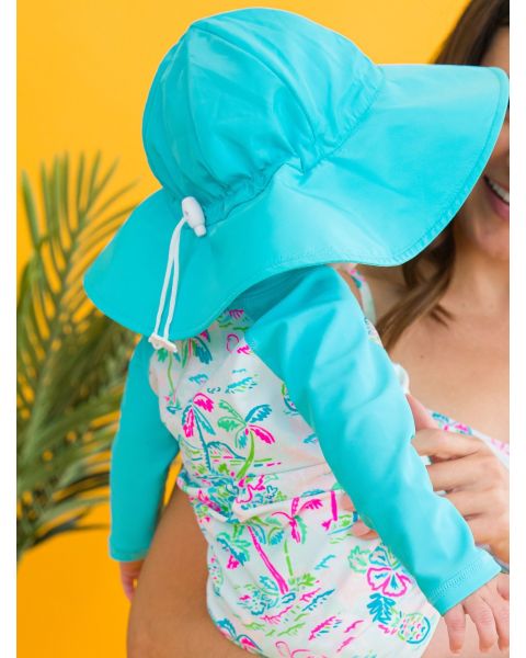 Bright Aqua Sun Protective Hat