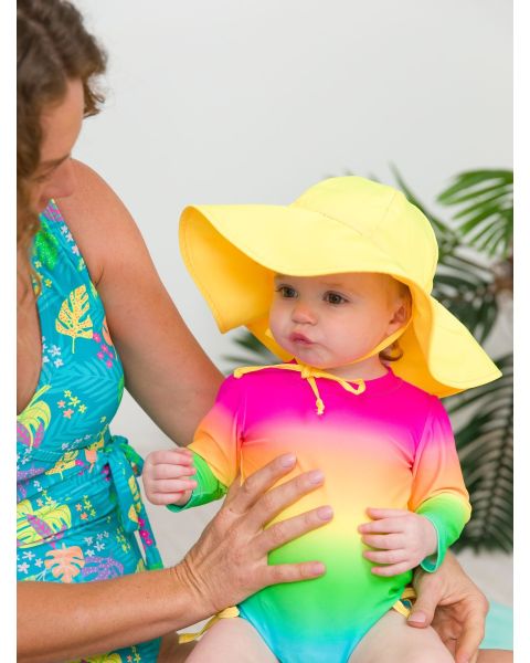 Neon Yellow Sun Protective Hat