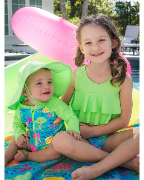 Neon Honeydew Sun Protective Hat