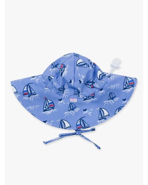 Blue Seas the Day Printed Sun Protective Hat