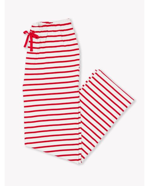 Red & White Stripe Adult Pajama Pants, Modal Blend