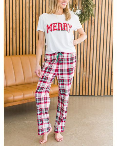 Dashing Dreams Plaid Adult Pajama Pants, Modal Blend