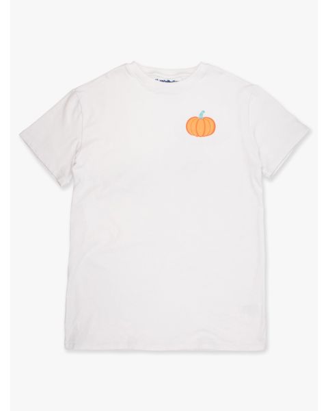 Pumpkin White Adult Short Sleeve Graphic Tee
