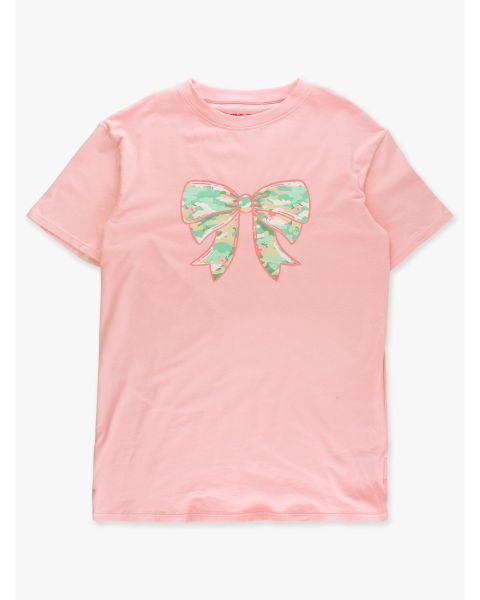 Camo Bow Pink Adult Short Sleeve Graphic Tee