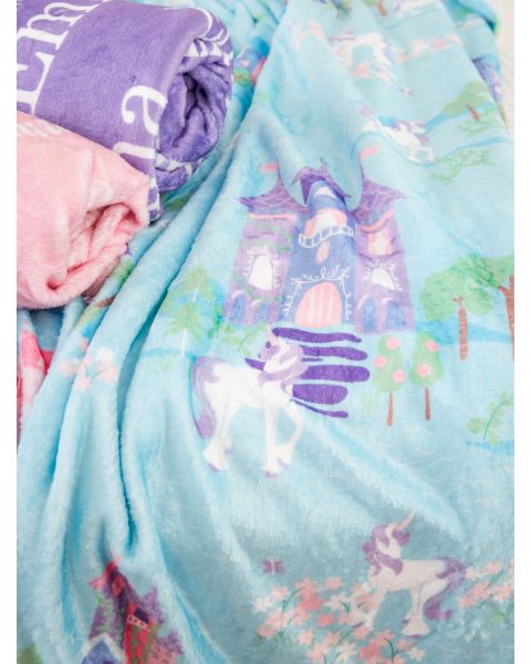 Once Upon a Castle Printed Plush Minky Blanket