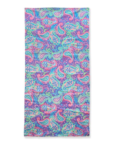 Neon Paisley Pop Printed Beach Towel