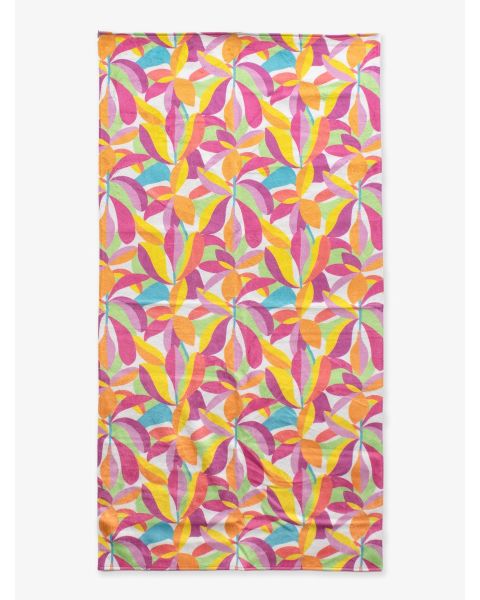 Neon Tropical Adventure Printed Beach Towel