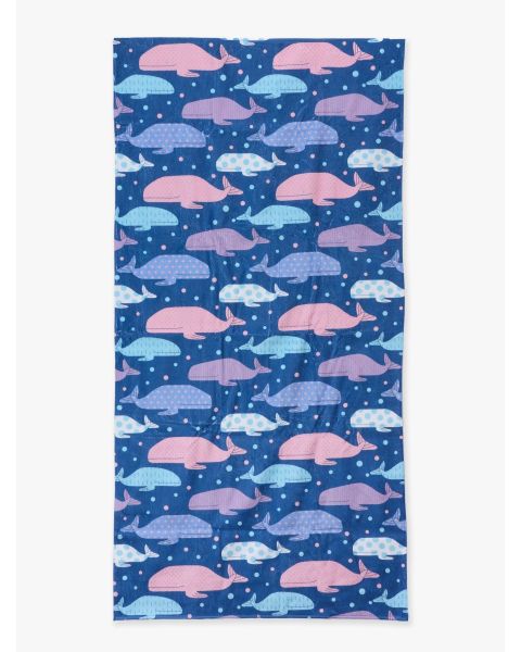 Whale Harbor Printed Beach Towel