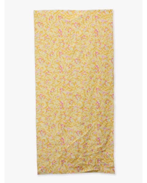 Banana Enchanted Flowers Printed Beach Towel