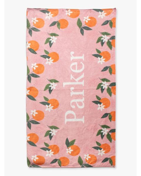 Orange You The Sweetest Personalized Beach Towel