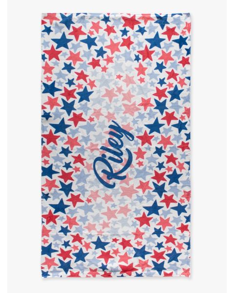 Star-Spangled Personalized Beach Towel - 30&quot; x 60&quot;