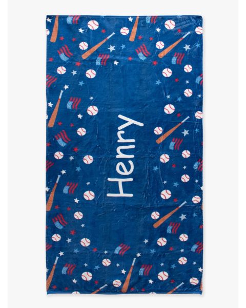 Play Ball Personalized Beach Towel - 30&quot; x 60&quot;