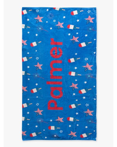Freedom Fireworks Personalized Beach Towel - 30&quot; x 60&quot;