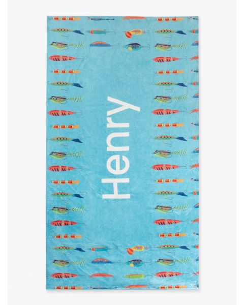 Gone Fishin Personalized Beach Towel